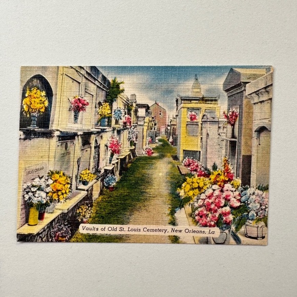 Vaults of Old St. Louis Cemetery New Orleans Mini Postcard - Picture 4 of 4